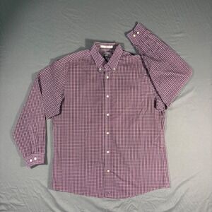 Eddie Bauer  Mens Plaid Shirt Size large Vintage Long Sleeve